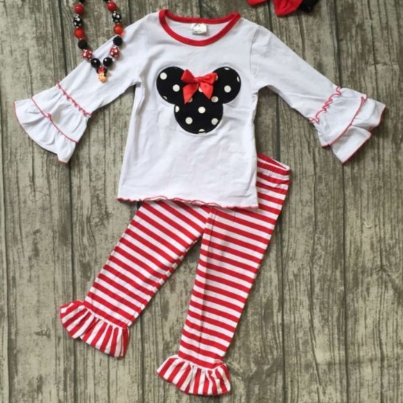 Matching Sets Minnie Mouse Girls Ruffle Leggings Outfit Set Poshmark